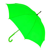 green umbrella on a white background