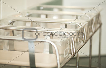 Baby containers in the maternity hospital
