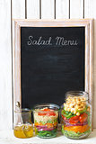 Salad menu.