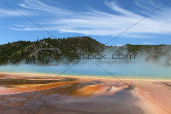 The Magnificent and Magical Grand Prismatic Spring in Midway Geyser Basin of Yellowstone National Park