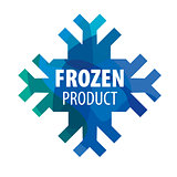 Snowflake vector logo for frozen products