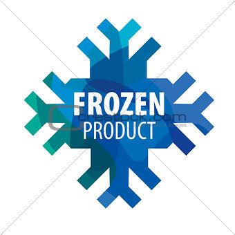 Snowflake vector logo for frozen products