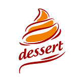 vector logo abstract orange cream