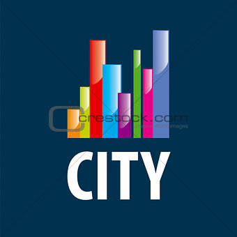 vector logo city in the form of diagram