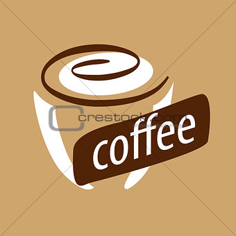vector logo cup of coffee and cream
