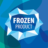 vector logo for frozen foods in the form of crystals