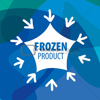vector logo for frozen foods in the form of stars and snowflakes