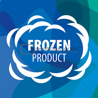vector logo for frozen products in the form of a cloud