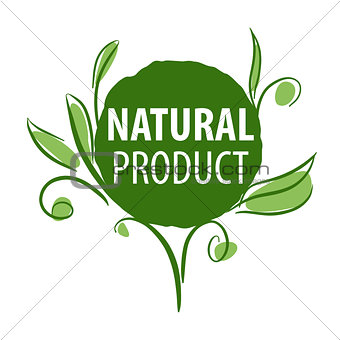 vector logo for organic products in the form of plants