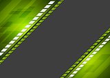 Abstract tech corporate green black background