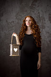 Beautiful pregnant woman conceptual photo