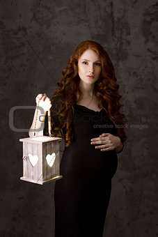 Beautiful pregnant woman conceptual idea