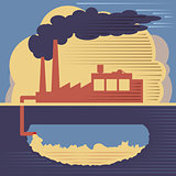 Factory building - air and soil pollution