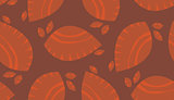 Red Abstract Seashells Background