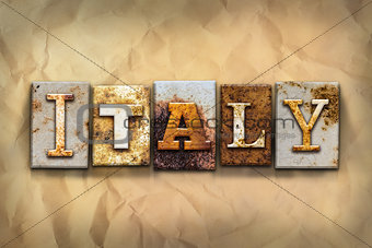 Italy Concept Rusted Metal Type