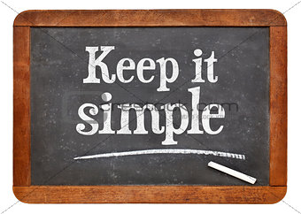 Keep it simple - advice on blackboard