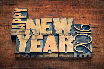Happy New Year 2016 typograpjy