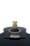 Detail of Classical Acoustic Guitar Isolated on a White Background