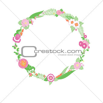 Wedding colorful flower Wreath.