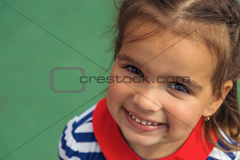 Close up of a smiling little girl