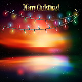 Abstract background with Christmas lights
