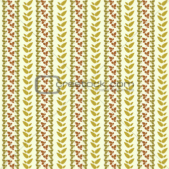 Vector plant vertical seamless pattern background with leaves 