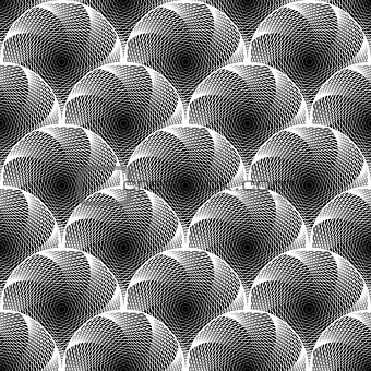 Design seamless monochrome circular pattern