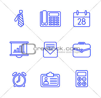 Vector illustration of business icons.