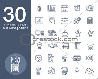 Business icons set.Vector illustration.