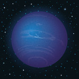Planet Neptune in space