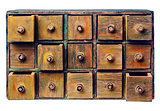 primitive grunge drawer cabinet
