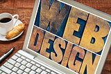 web design on laptop screen