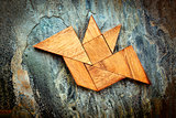 tangram bat - Halloween concept