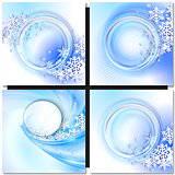 Abstract blue winter background