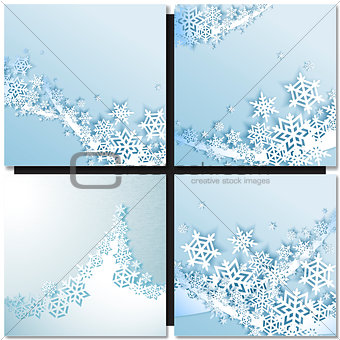 Abstract blue winter background