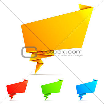 Origami Paper Speech Bubbles