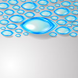 Water drops vector background