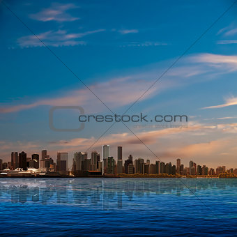 abstract background with silhouette of Vancouver