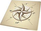 Wind rose compass retro design vector