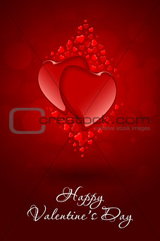 Red Hearts Valentine's Day Card