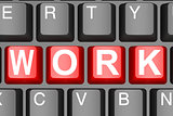 Work word on computer keyboard