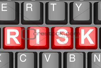 Risk button on modern computer keyboard
