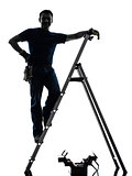 manual worker man silhouette