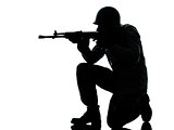 army soldier man shooting silhouette