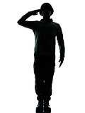 army soldier man saluting silhouette