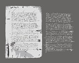 Ancient letter on old grunge paper for your design