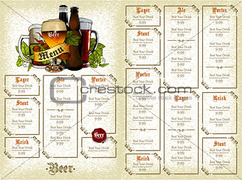 beer menu