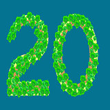 Figure twenty 20 anniversary celebration tropical island