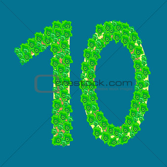 Figure ten 10 anniversary celebration tropical island