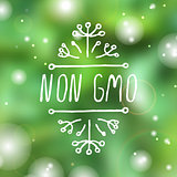 Non GMO - product label on white background.